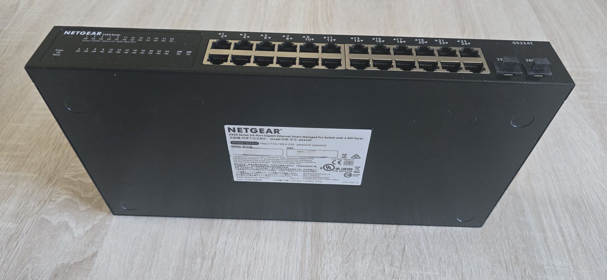 Switch Netgear GS324T S350 – 24-Portowy Gigabit Switch | Stan BDB |