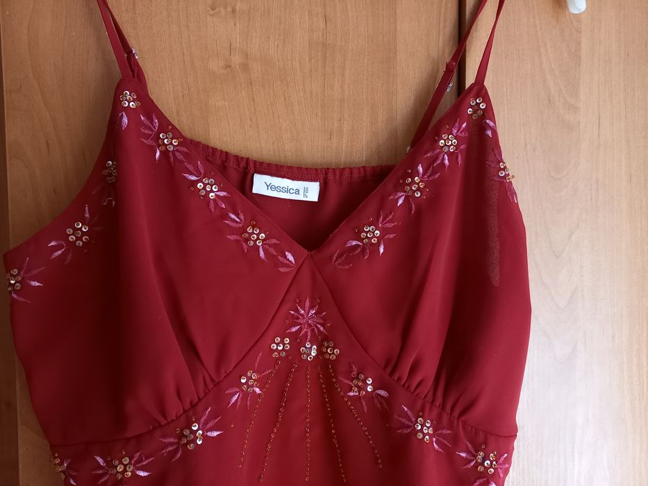 Bordowa bluzka  top C&A rozm.42