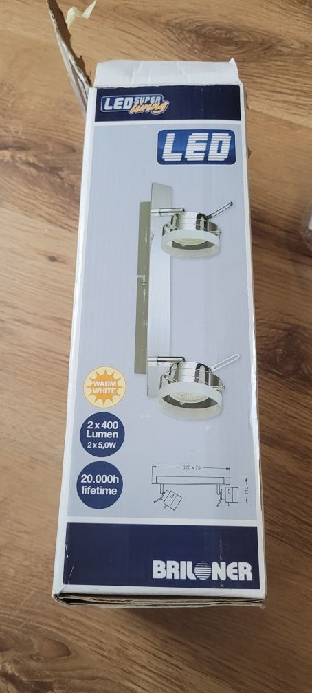 Led super 2x srebrna listwa