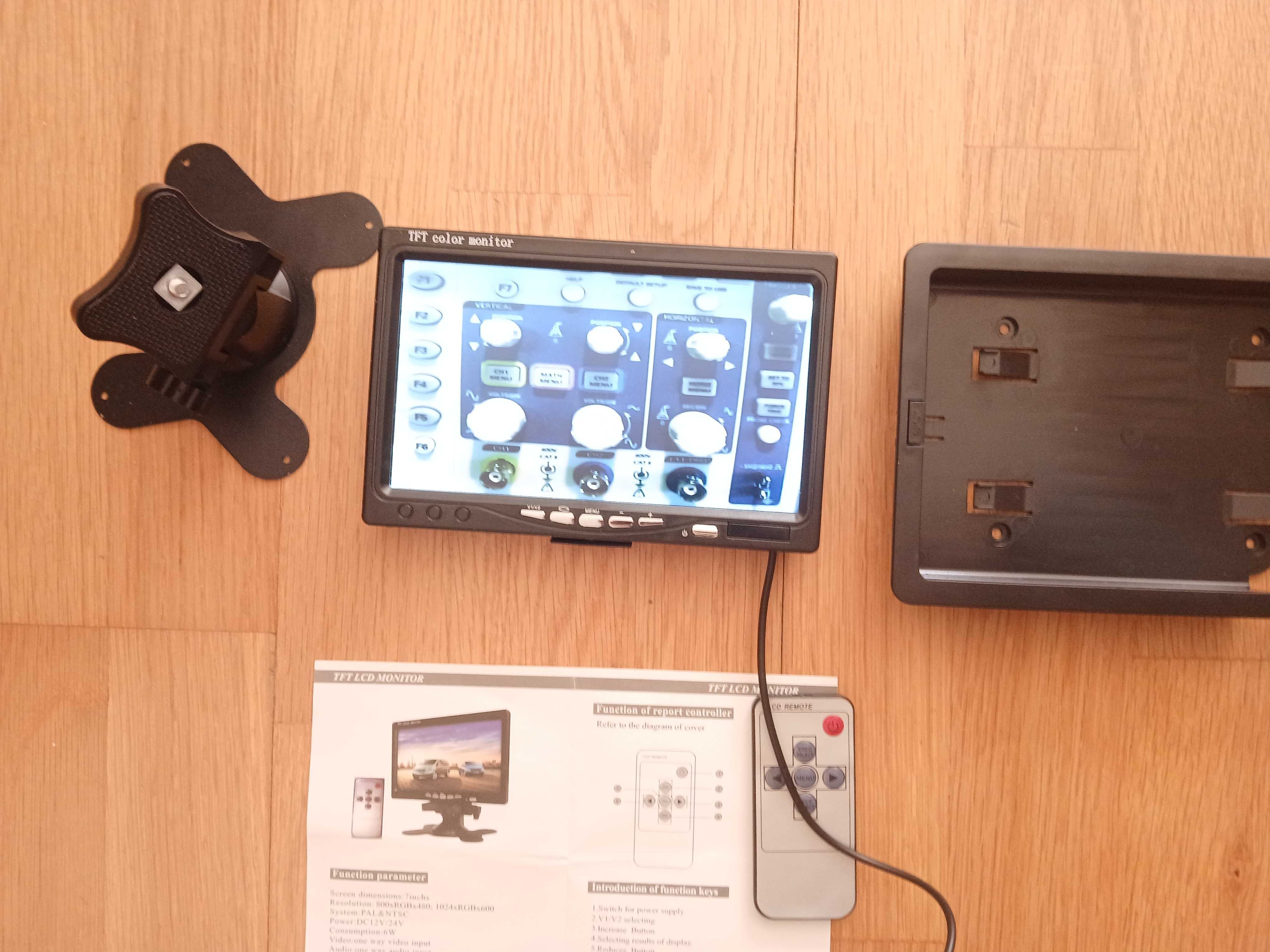 Monitor 7" CVBS c/ Controle Remoto IR