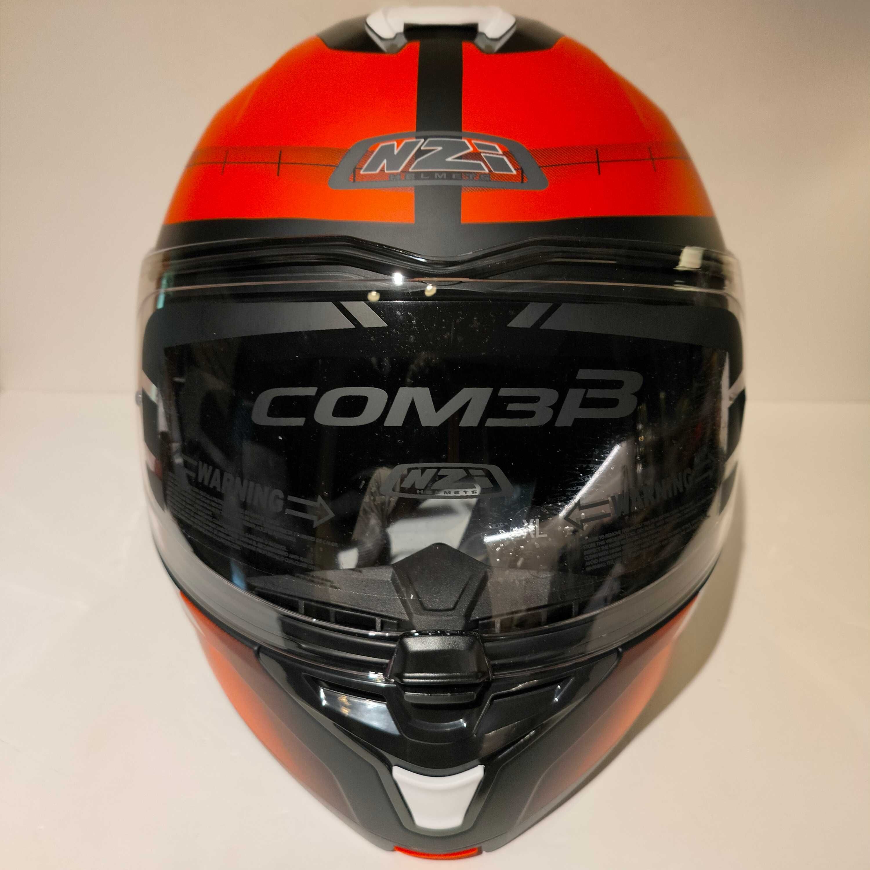 Capacete modular NZi dupla-homolacao ECE.R22.06 + PJ mota scooter Novo
