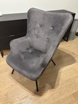 Fotel optisofa szary tkanina łatwo czyszcząca