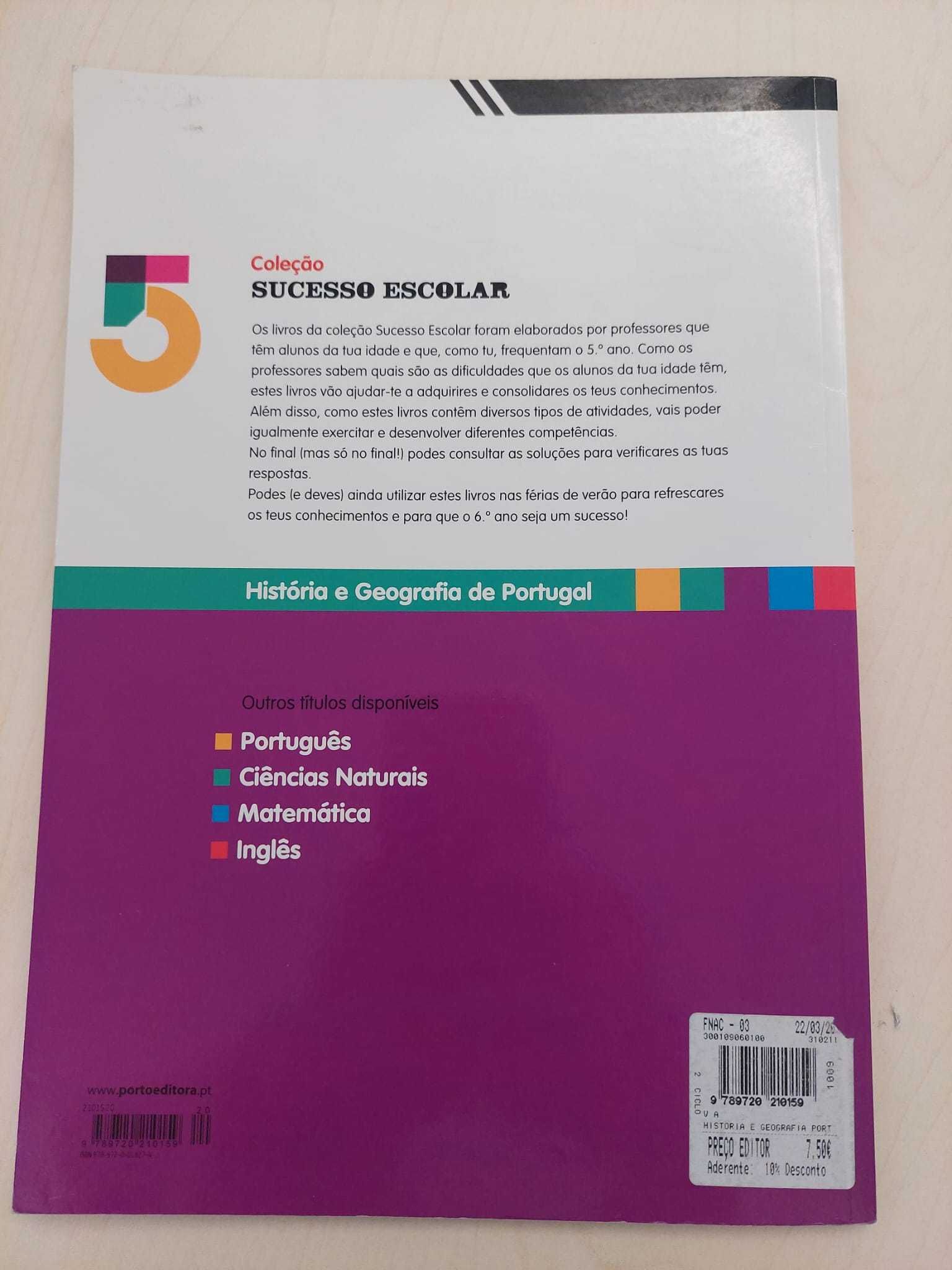 Livro de HGP 5º ano da Série Sucesso Escolar