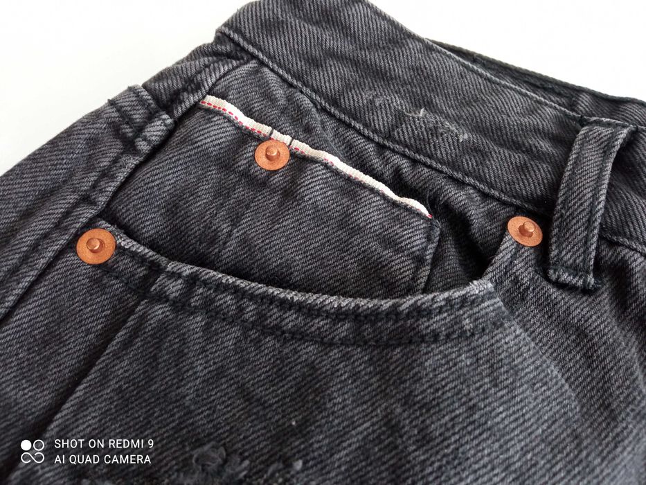 Pull&Bear - calção curto de ganga preta -tamanho 32