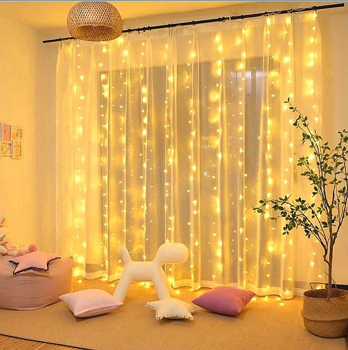 Гірлянда Водоспад Штора Водопад Гирлянда Герлянда 2м 2*2м 2*3 3*3м 3*2