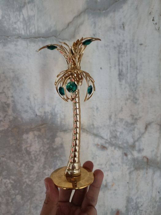 Palmeira banhada a ouro de 24 k