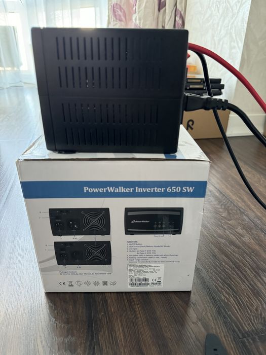 Інвертор Power Walker з чистою синусоідою 650W і вбудованим зарядним