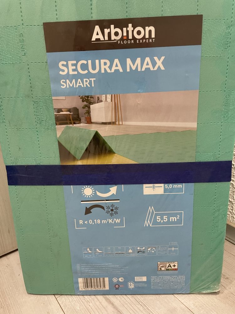 Podkład polistyrenowy ARBITON SECURA MAX SMART 5,5m2 gr 5mm