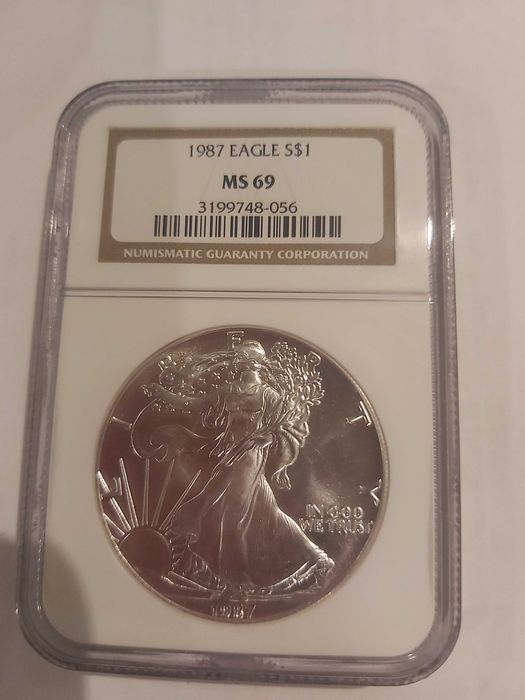 srebrny dolar 1987 rok ngc