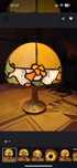 Lampa ,,Tiffany" witrażowa na stolik - Kwiaty