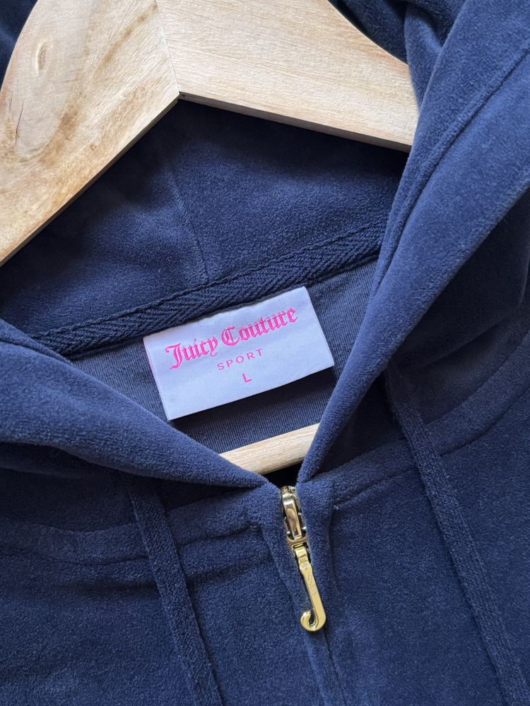 Оригінальне велюрове зіп худі Juicy Couture SPORT L size