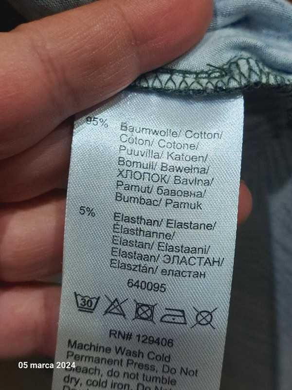 zielona bluzka tunika długa w liście 52 54 cotton bawełna