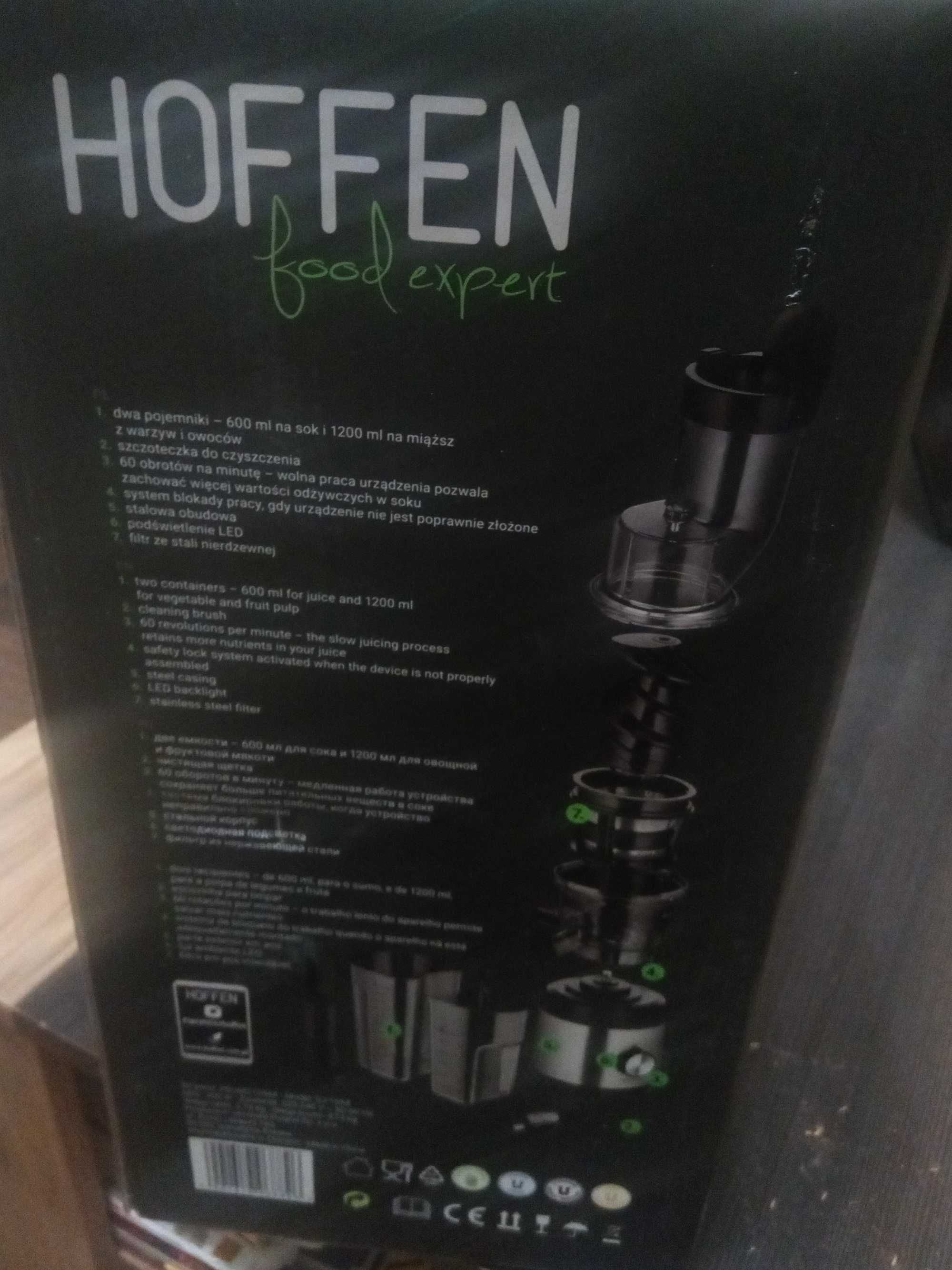 Wolnoobrotowa wyciskarka Hoffen 300W NOWA