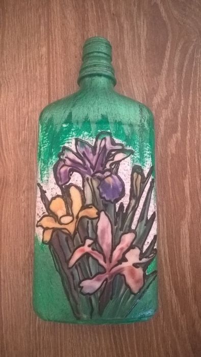 butelka ręcznie malowana