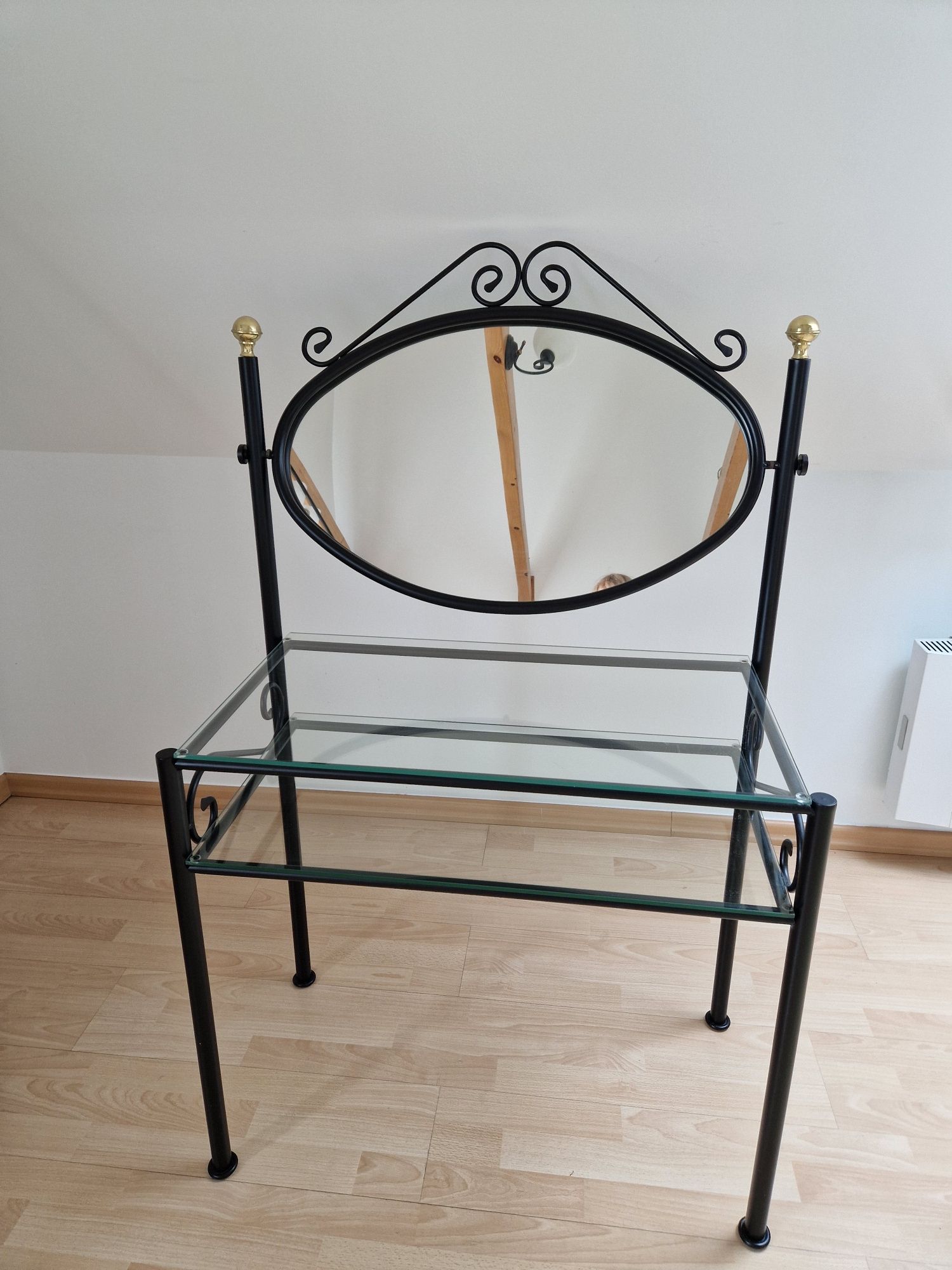 Toaletka retro metal i szklo