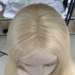 nowy topper 100% ludzki wlos blond uzupelnienie