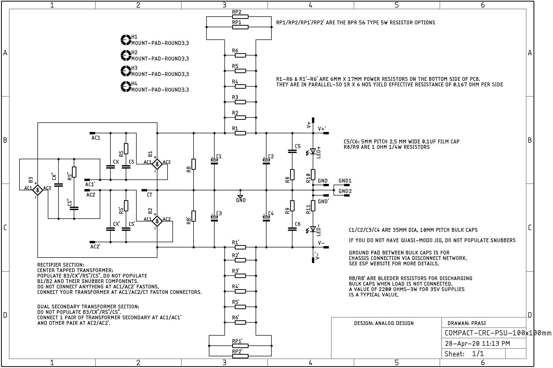 Плата випрямляча та фільтрів CRC-PSU