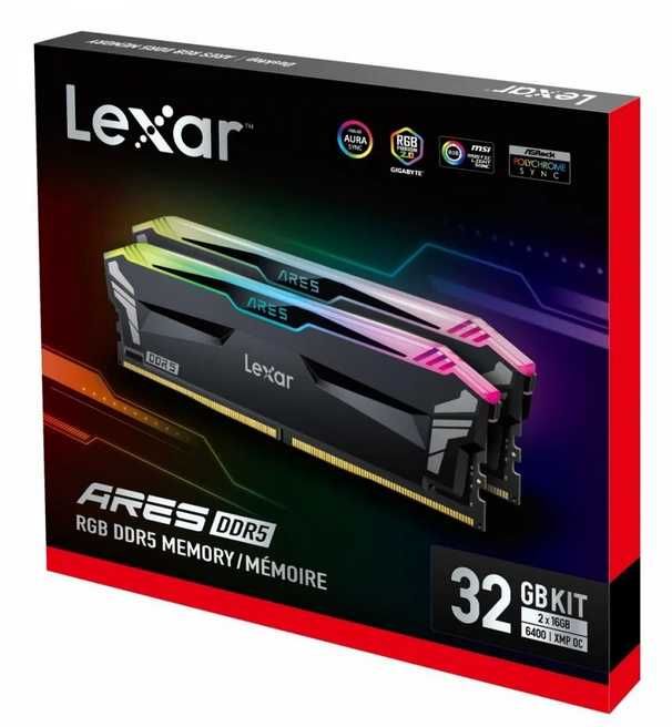 Pamięć RAM Lexar 32GB (2x16GB) 6400MHz CL32 Ares Gaming RGB