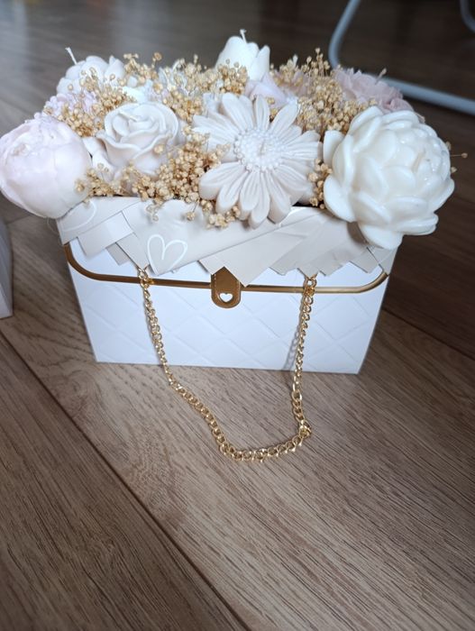 Flower box ze świec sojowych+topper