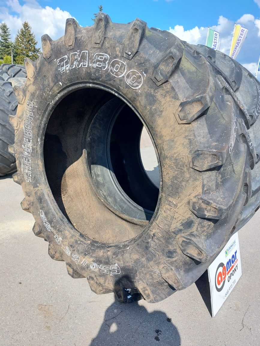 650/65R42 Trelleborg TM800 opony używane rolnicze para