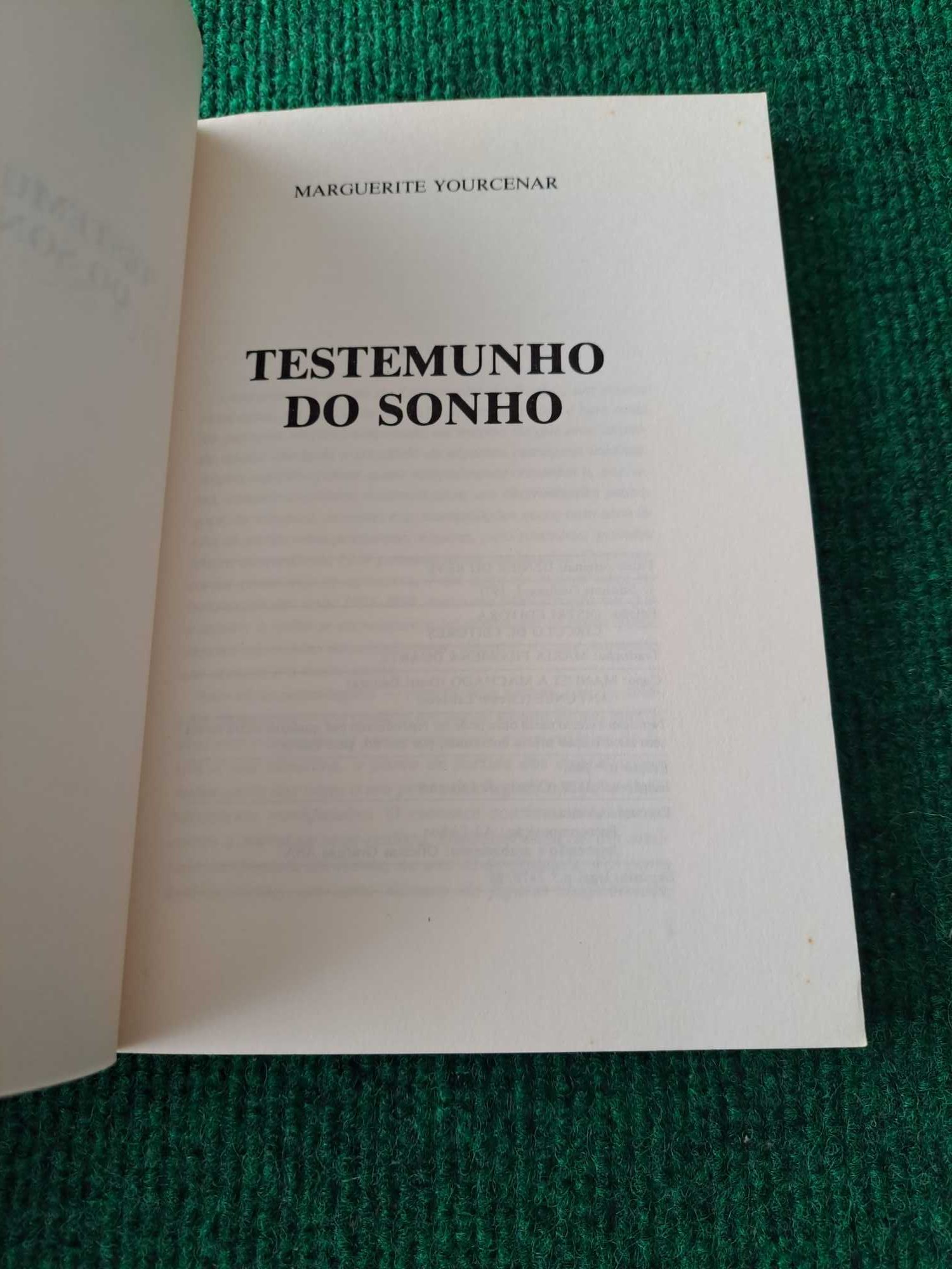 Testemunho do Sonho - Marguerite Yourcenar