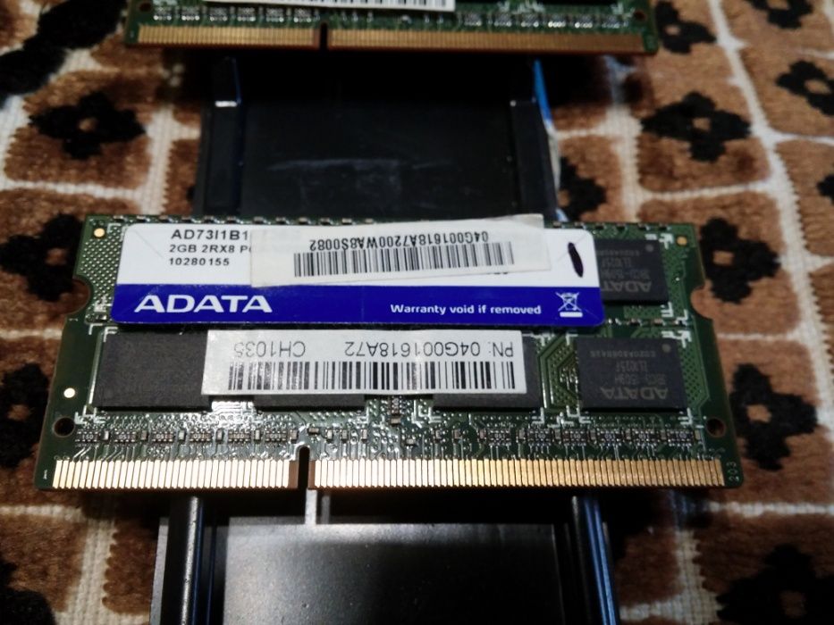 Оперативная память ADATA 2GB DDR3 SO-DIMM PC3-10600 (AD73I1B1672EG)