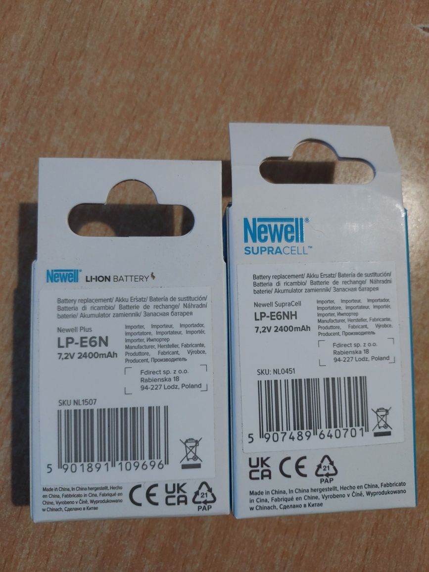 Батарея Newell LP-E6N Plus (LP-E6N+) для Canon R, R6, R6II, R5,R5II.