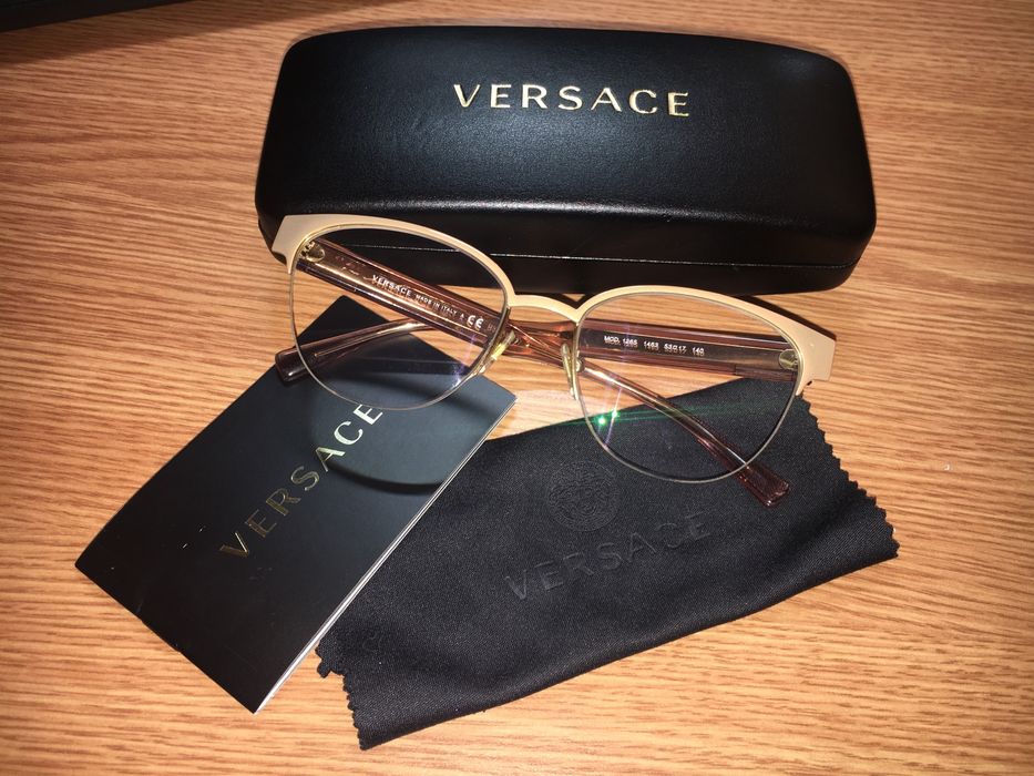 Versace oprawki zlote+szkła korekcyjne i zerówki
