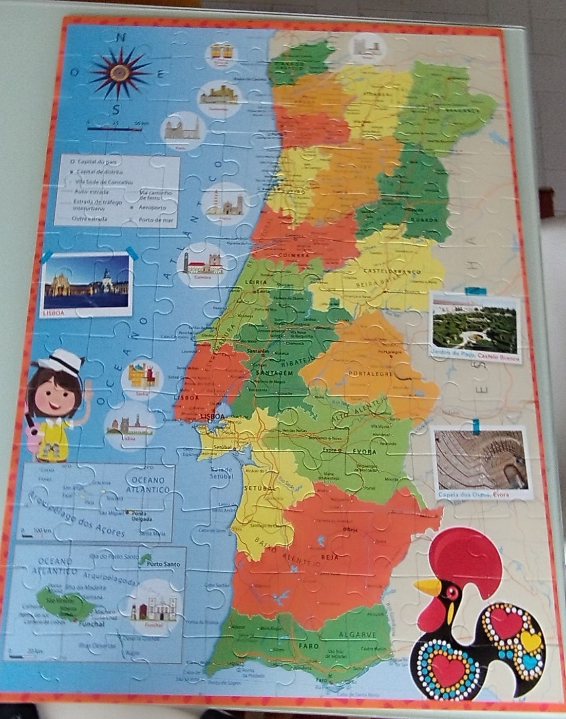 Puzzle Didático Mapa de Portugal