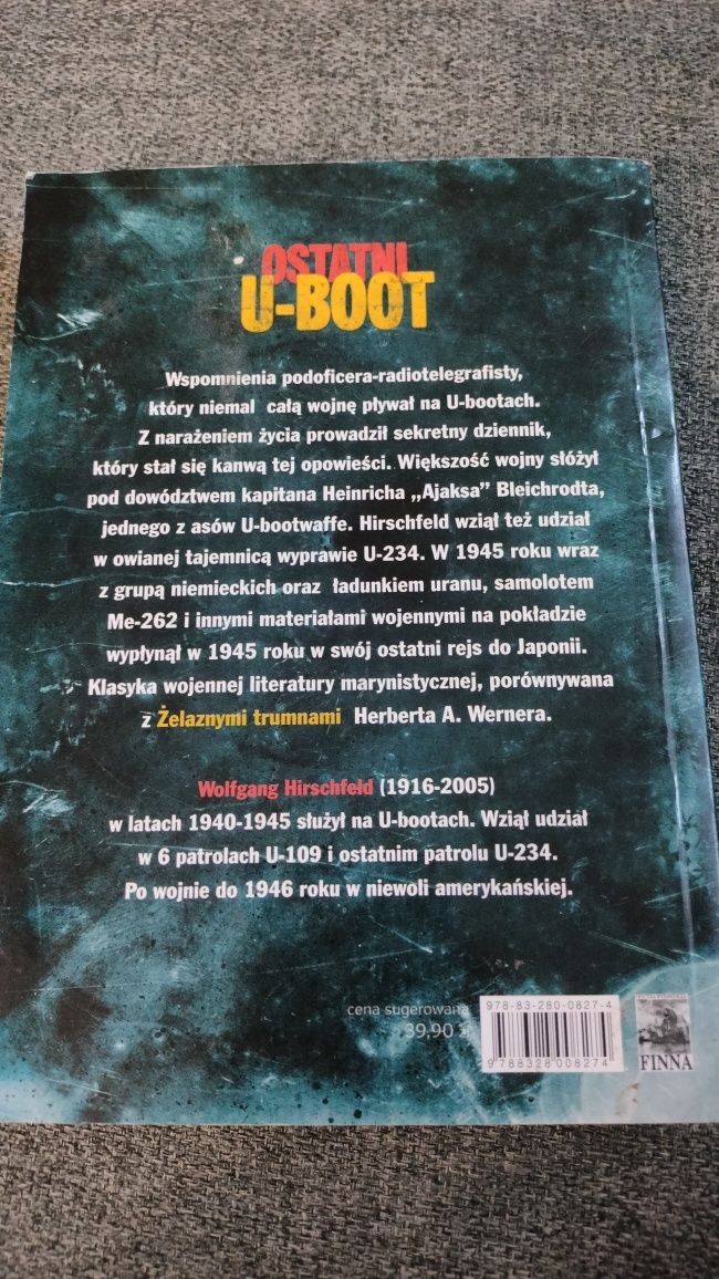 Ostatni U-Boot - książka Wolfgang Hirschfeld - historia II wojny świat