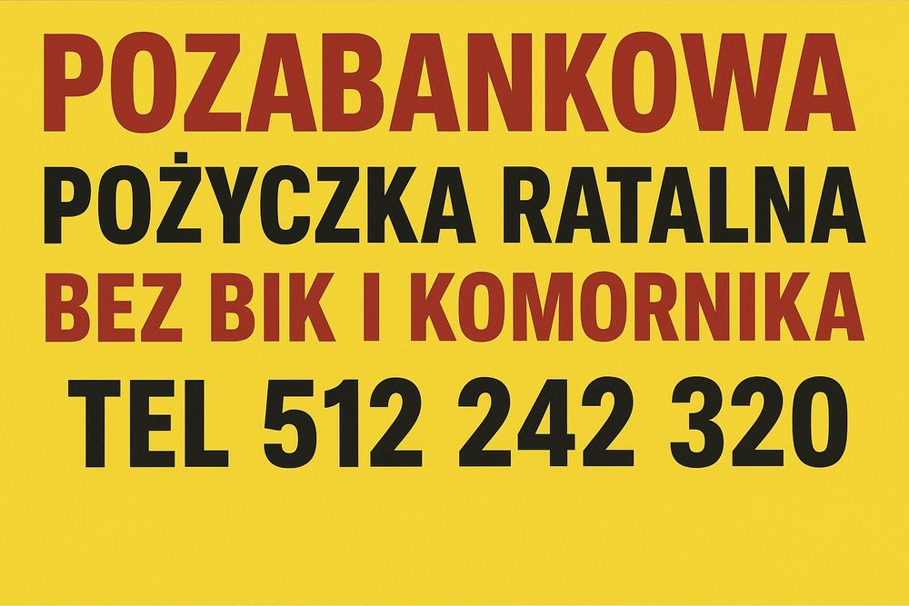 Pożyczka bez baz i komornika.