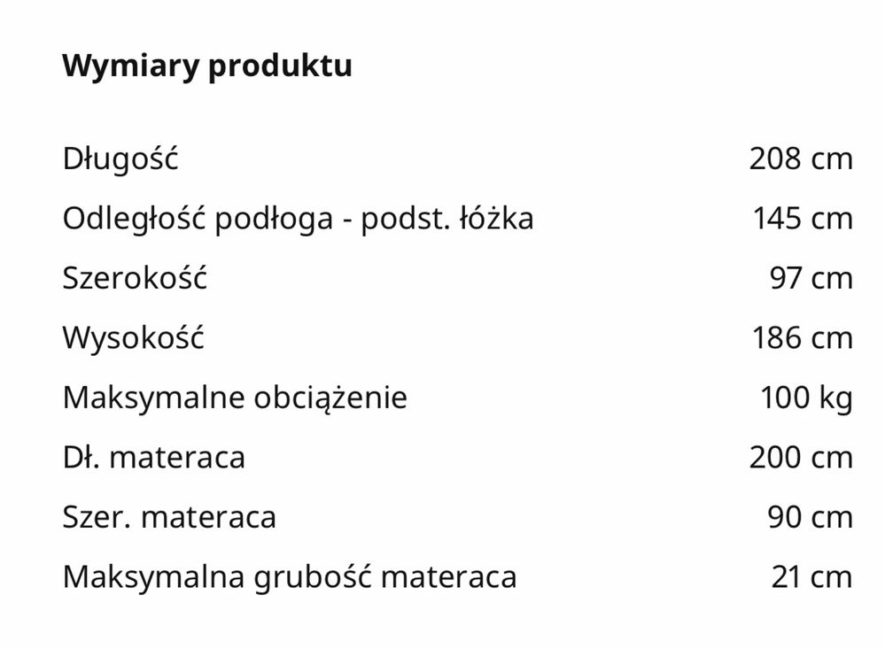 Łóżko piętrowe z biurkiem IKEA