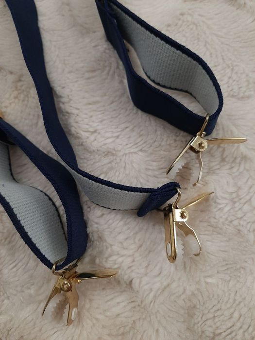 Підтяжки V-подібні темно-сині 3см