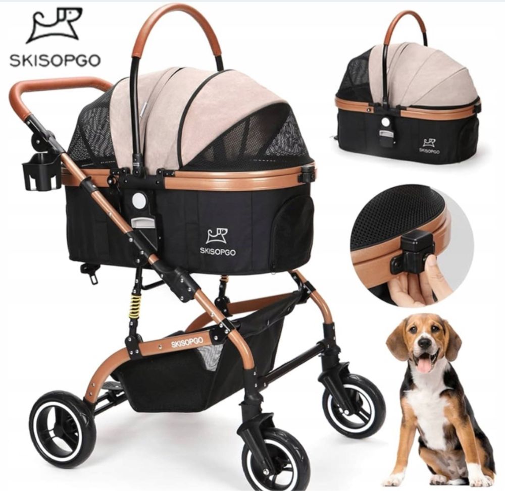 SKISIOPGO 3w1 Wózek dla psa lub kota transporter odpinany
