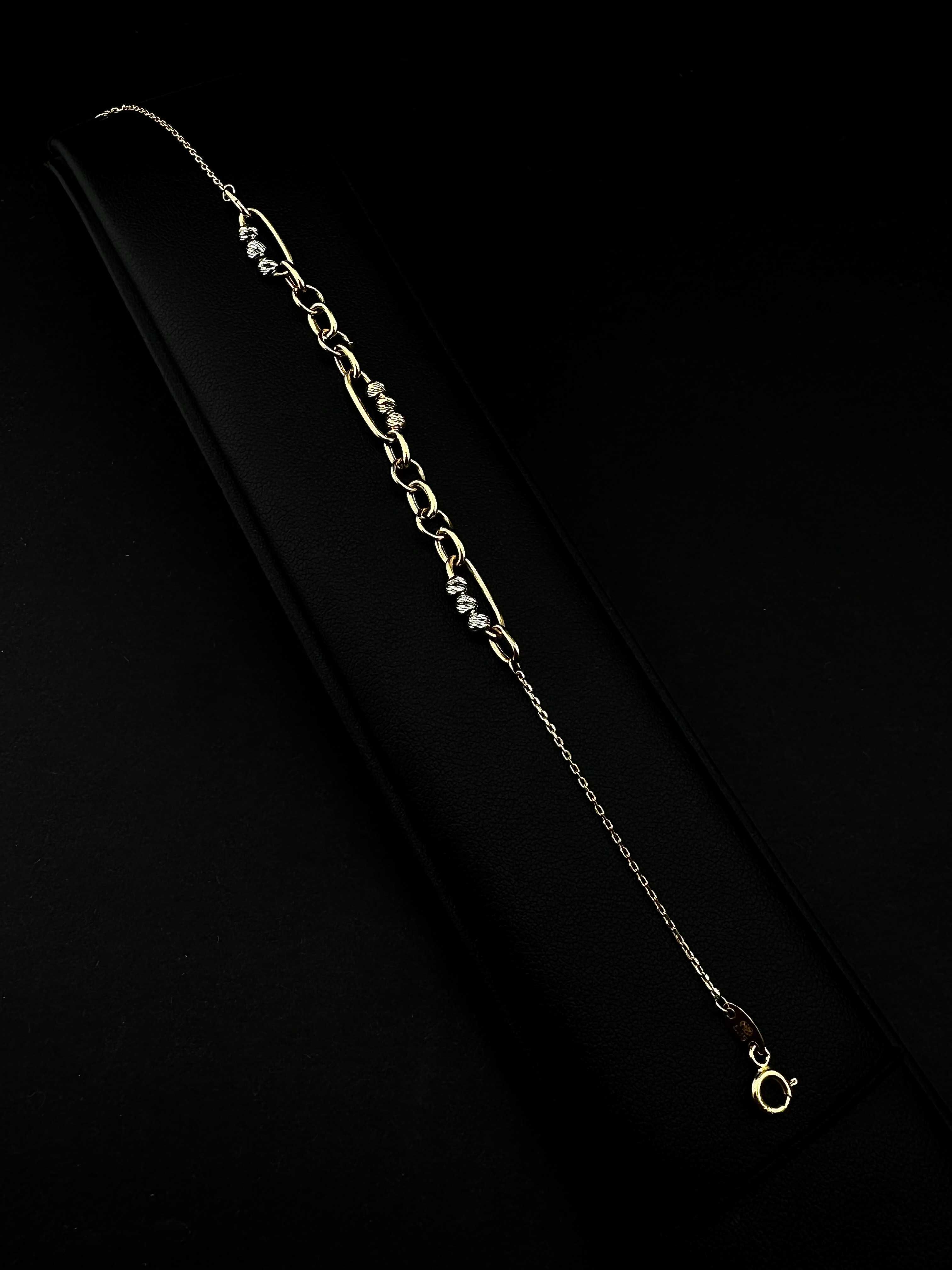 Zjawiskowa złota bransoletka 2,74g PR.585 14K dł. 15cm