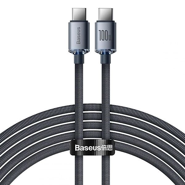 Kabel Baseus Crystal Shine Typ-c - Typ-c 200cm Black