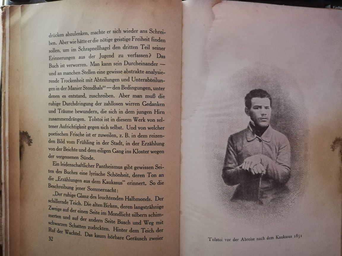 Biografia. Lew Tołstoj w niemieckim wydaniu 1922r.