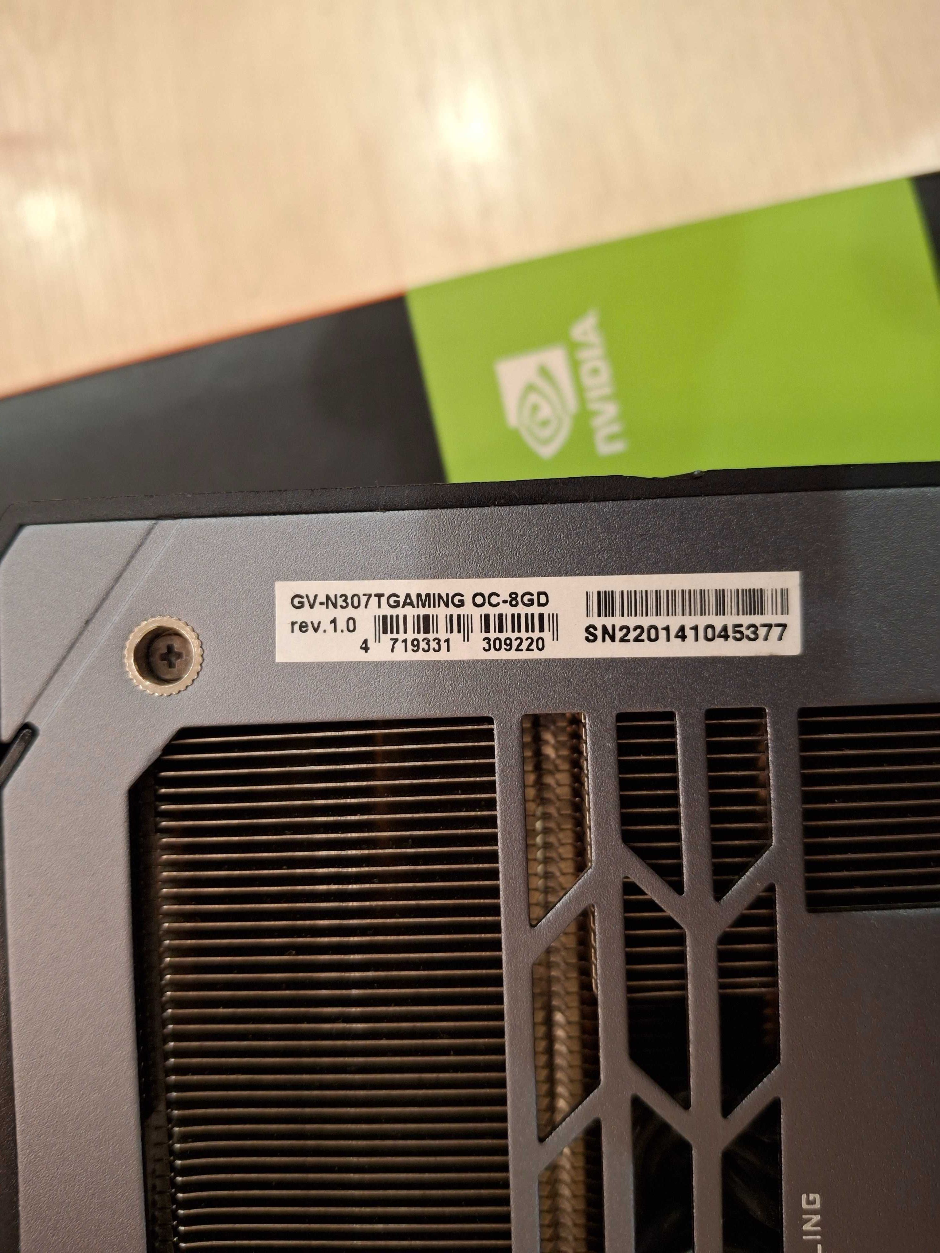 Продам відеокарту GIGABYTE GEFORCE RTX 3070 TI  OC