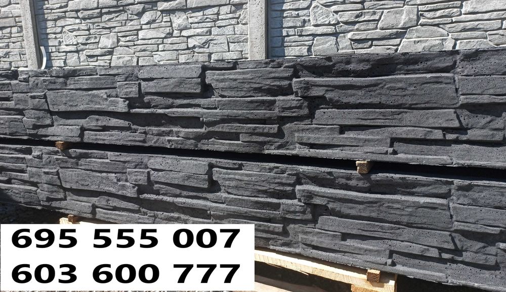 Podmurówki betonowe barwione, łączniki betonowe, panele ogrodzeniowe