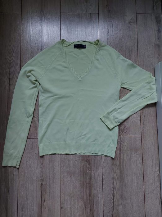 Sweterek w serek seledynowy Zara r. M
