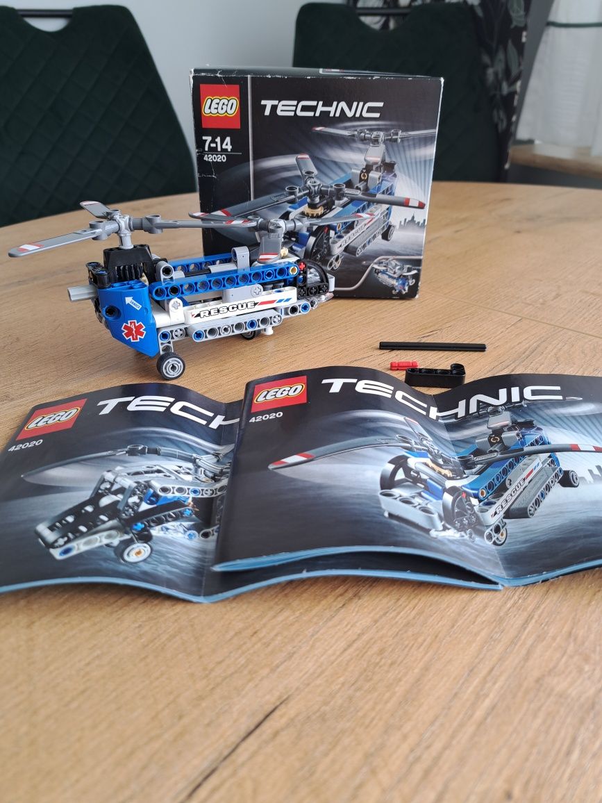 Lego technic 42020 kelikopter 42032 koparka ładowarka