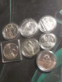7 серебряных монет одним лотом