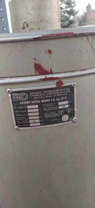 Gazowy Kocioł wodny C.o. typ BPIS
