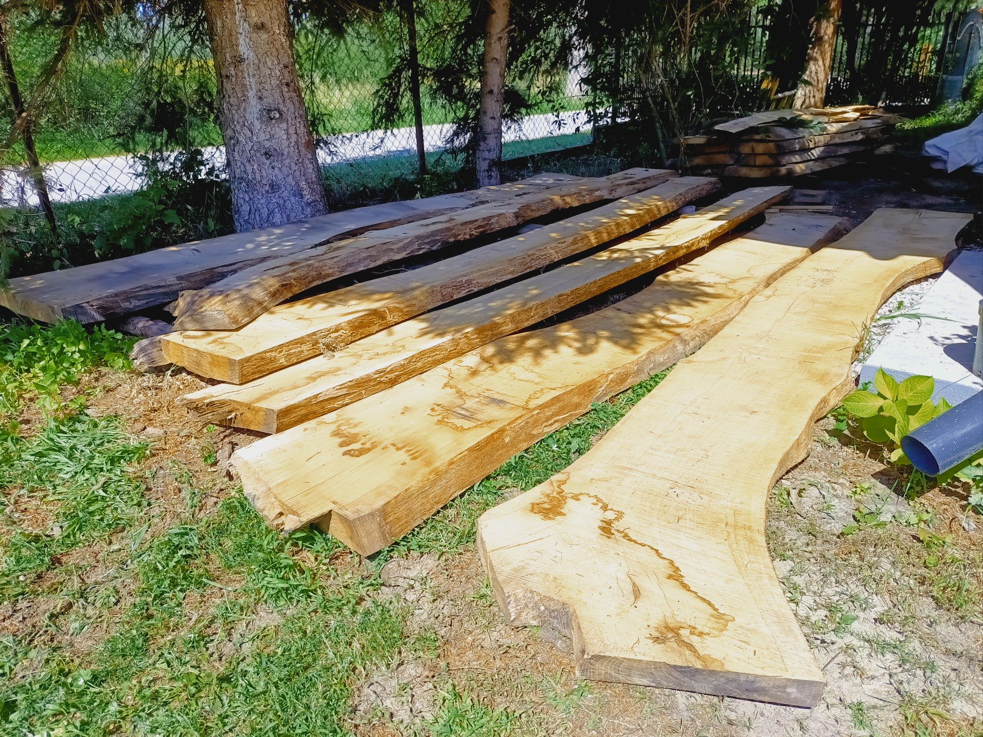 Tarcica dębowa,deski z oflisem dąb 60mm-3,5m dł. SUCHA sezonowana3LATA