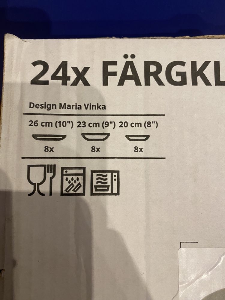 Сервіз IKEA FARGKLAR 24 предмети матовий зелений