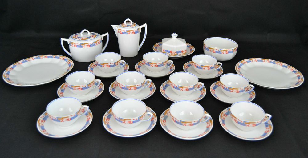 Serviço de chá VISTA ALEGRE Art Déco - Achado RARO!