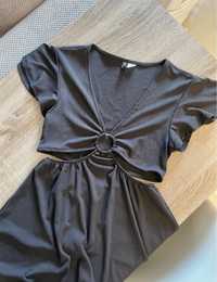 mała czarna sukienka odkryta h&m