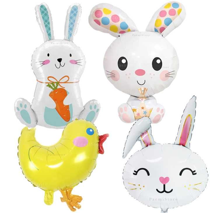 Duże balony foliowe Wielkanoc Easter Króliczek Królik Zajączek Kurczak