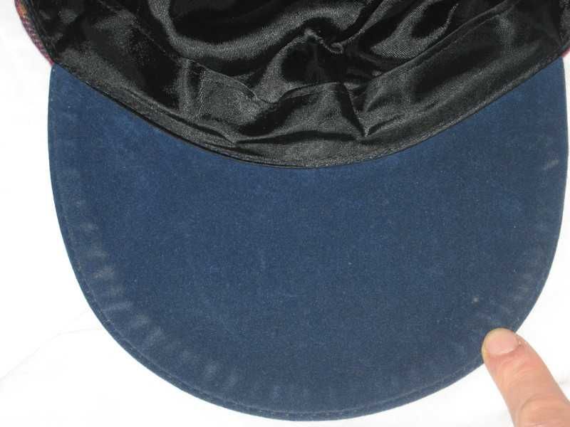 czapka z daszkiem kratka retro vintage wełna wełniana kaszkiet