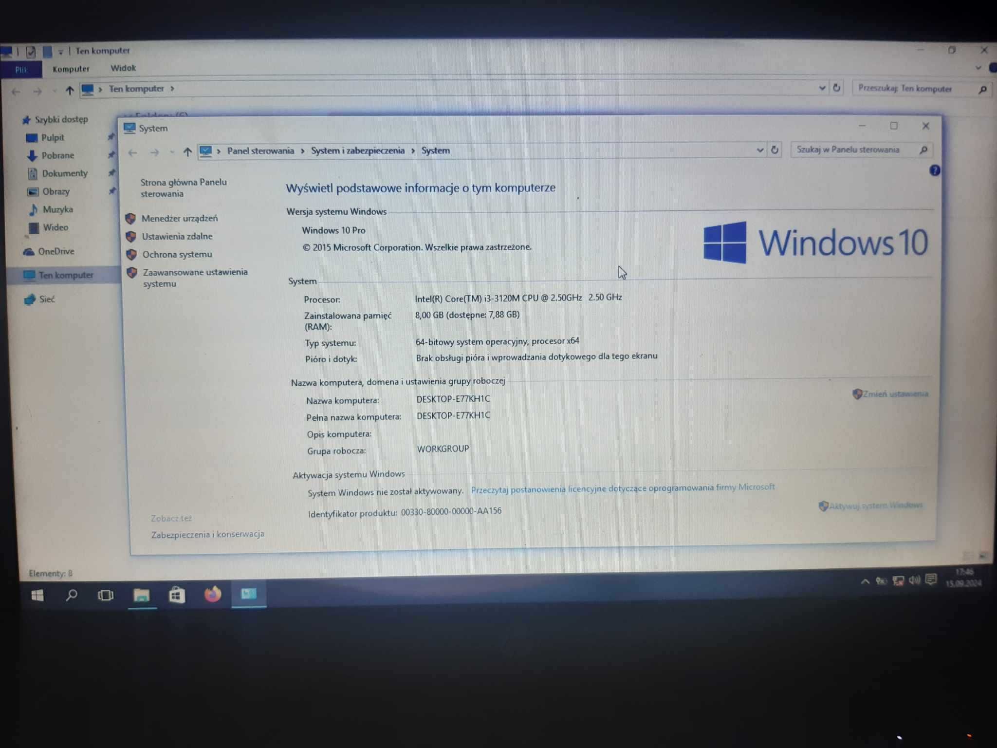 hp probook 4340s używany ale brakuje jemu części widać na zdiecju